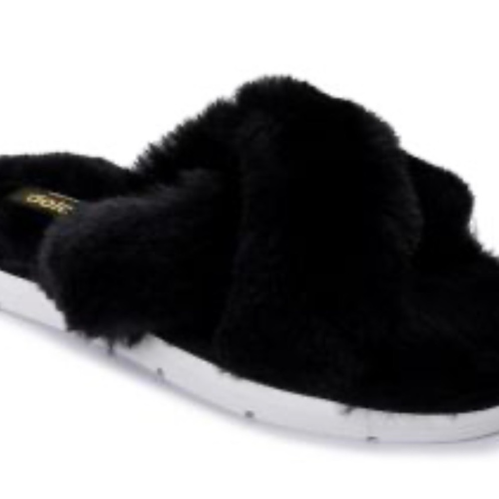 Dolce Vita Pillar Faux Fur Slippers Crisscross Indoor Outdoor Size 6